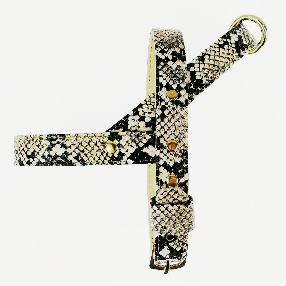 Snake Pattern Leather Harness