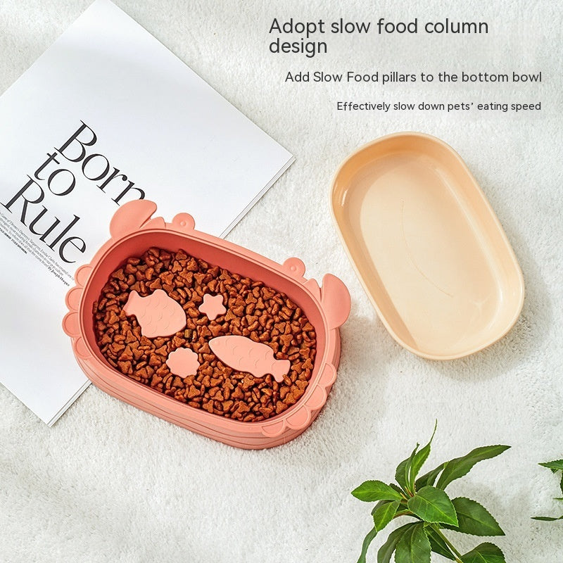 Crab Shape Slow Feeding Bowl 2in1