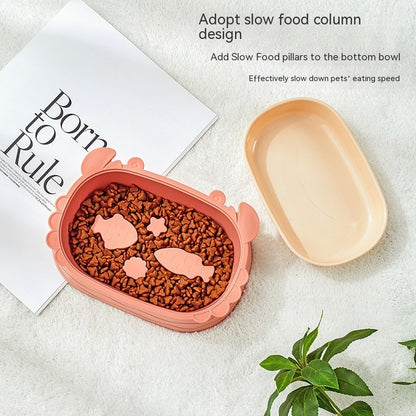 Crab Shape Slow Feeding Bowl 2in1