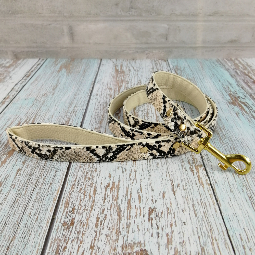 Snake Pattern Leather Harness