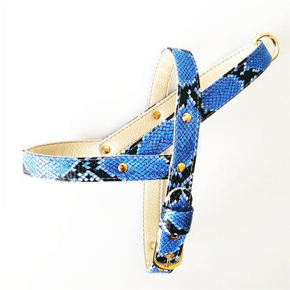 Snake Pattern Leather Harness