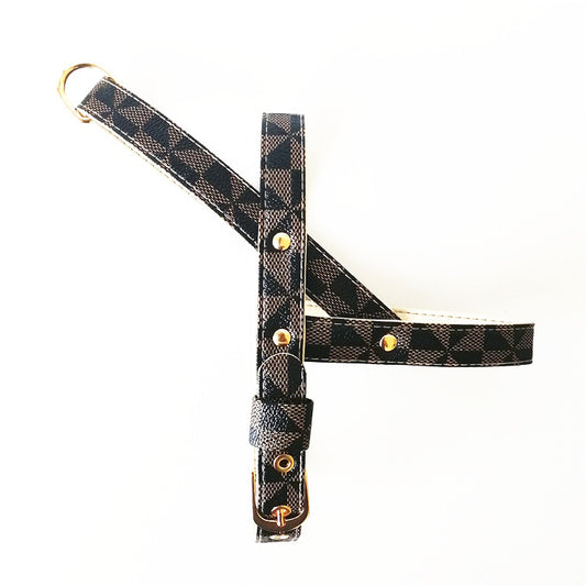 Snake Pattern Leather Harness